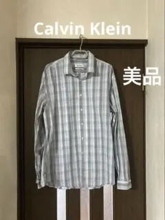 古着 Calvin Klein チェック柄 長袖シャツ XL