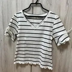 新品　パターンフィオナ ボーダー ビジュー 半袖カットソーのサムネイル