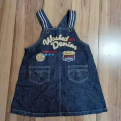 『美品』デニムジャンパースカート100