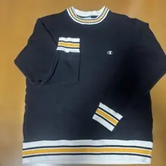 Champion ブラック ストライプ スウェット LL