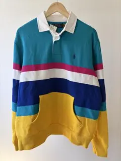 新品タグ付 POLO RALPH LAUREN ラガースウェット Lマルチカラー
