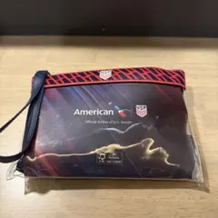 【限定未使用】アメリカン航空U.S.サッカーコラボ　アメニティポーチ2026W杯