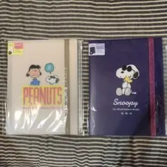 PEANUTS スヌーピー ゴムバンド付クリアファイル5P 2冊のサムネイル