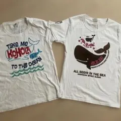 フララニハワイ 半袖Tシャツ Lサイズ　クジラ スパンコール ストーン2枚セットのサムネイル