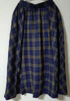 起毛チェックフレアスカート