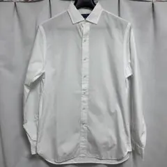90s RalphLauren ラルフローレン 長袖 シャツ ホワイト m相当