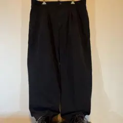 90s Lee ブラック ワイド チノパン W38 黒 2タック アメカジ古着