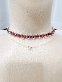 No.23 ビーズ　チョーカー　ネックレス