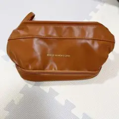 トラベル コスメポーチ ブラウン レザー