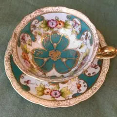 ▽美品▽オールドノリタケ 手付皿 深皿 RCマーク 金彩盛上 金盛花紋 2