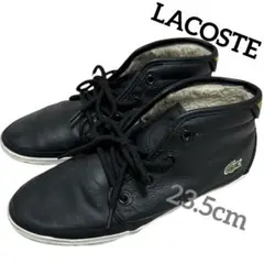 【LACOSTE】ラコステ　スニーカー　革　靴　黒　カジュアル　スポーツ　ロゴ