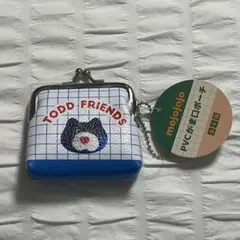 mojojojo PVCがま口ポーチ 青