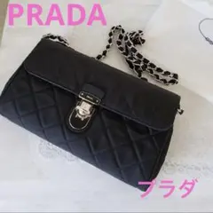 PRADA キルティング チェーンショルダーバッグ ブラックのサムネイル