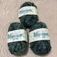 毛糸 ブロッサム グリーン系 2玉半