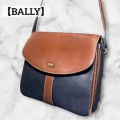 【BALLY】バリー レザー ショルダーバッグ 斜め掛け ブラウン ブラックのサムネイル