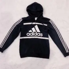 adidas フルジップパーカー 黒 M