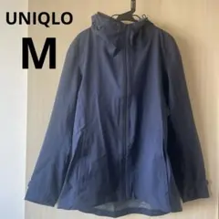 UNIQLO ブロックテックパーカー　M ネイビー機能性ジャケット フード付き
