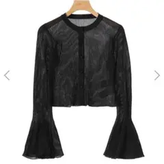 【新品未使用】HYPHA LUCENT BELL SLEEVE CARDIGAN