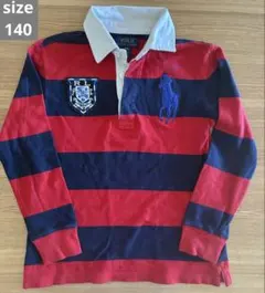 POLO RALPH LAURENビッグポニー ボーダー ラガーシャツ長袖140