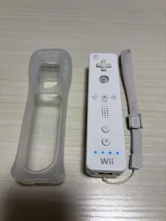 【純正】Wii リモコン ホワイト シリコンカバー付き