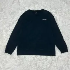 90s 00s adidas ロゴスウェット　ブラック　国旗　オールドアディダス