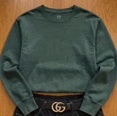 【希少カラー】00’s old GAP archive 刺繍 スウェットグリーン