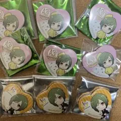 A3! アニカフェ　ハート缶バッジ　瑠璃川幸