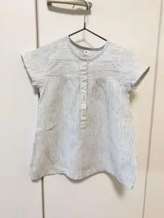 無印良品　ベビー　キッズ　リネン　ワンピース　90