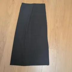 reca ブラック リブタイトスカート