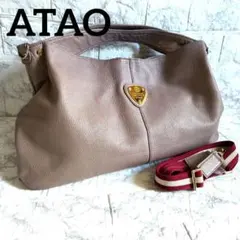 ATAO アタオ エルヴィ ハンドバッグ ショルダーバッグ ゴールドプレートのサムネイル