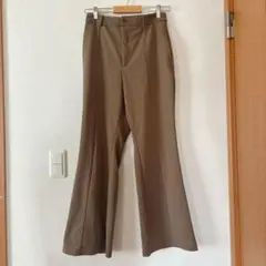 GU Lサイズ ブラウン フレアパンツ