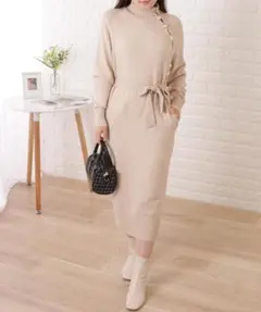 【Lace Ladies】 ワンピースドレス アイボリー 結婚式二次会お呼ばれ