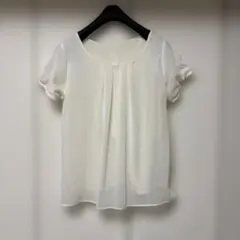 ORIHICA❤︎2重生地ブラウス⭐︎オフホワイト⭐︎超美品！のサムネイル