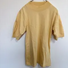 KBF ケービーエフ ハイネック Tシャツ 半袖 イエロー コットン100%のサムネイル