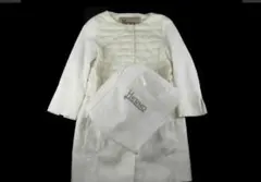 ヘルノ　ダウンコート　ハイブリッド　白ホワイト　ポリアミドコットン42