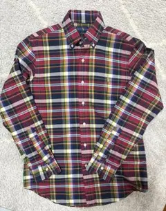 新品　ラルフローレン　メンズ　長袖　シャツ　秋　M チェック　赤　カジュアル