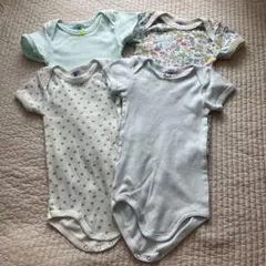 Petit Bateau 半袖ボディ 4枚セット 18m 81cm