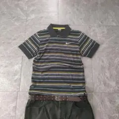 nike border polo shirt black yellow　cのサムネイル