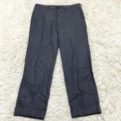美品✨SHIPS メンズスラックス 高級ウール フランネラーナ タック無し