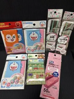 おにぎりラップ &なかよしどうぶつフォークピック トル抗菌お弁当シート7点セット