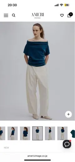 2WAY DRAPE VELOUR TOPのサムネイル