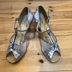 セキネ Sekine 社交ダンスシューズ シルバー 22cm WIDE