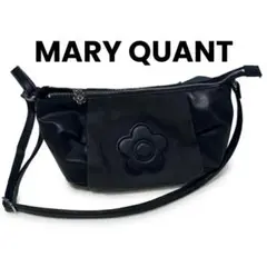 MARY QUANT ナイロン マットサテン デイジー ショルダーバック 美品