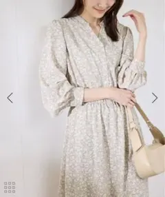 ROPÉ PICNIC ロペピクニック　小花柄スキッパーロングワンピース