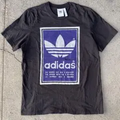 adidas 3ストライプ Tシャツ ブラック　トレフォイル