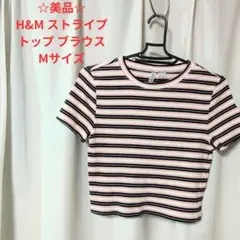 ☆美品☆ H&M ストライプ トップブラウス Mサイズ