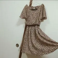 アーカイブス　ヒョウ柄ワンピース　Мサイズ　豹柄ワンピ