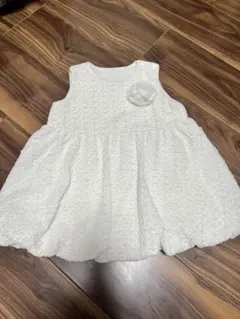 COMME CA ISM ホワイト ワンピース 80