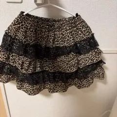 ヒョウ柄フリルミニスカート