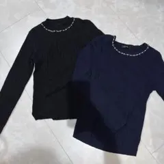 イング　INGNI パール　ビジュー　ニット　セーター　2枚